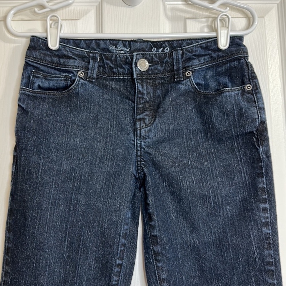 The Limited Low Rise Dark Wash Bootcut Jeans Petite Studded Pockets Size 2 Y2K - Picture 4 of 7